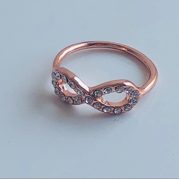 Rose Gold Tone Infinity Ring Size 6.5 - Picture 3 of 5